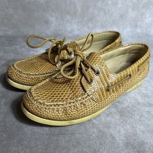 Lounge Lizards Boat Shoes‎ Genuine Lizard Leather Made Brazil Womens's Size 9.5B